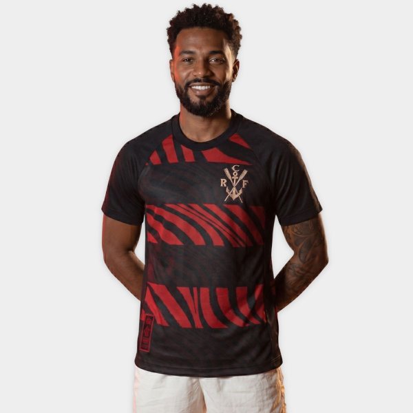 Camiseta Flamengo Pherusa CRF 130 Anos Masculina - Preto e Vermelho