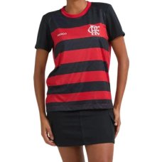 Camiseta Flamengo Principia Feminina - Preto e Vermelho