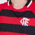 Camiseta Flamengo Manto Raglan Feminina - Preto e Vermelho