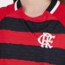 Camiseta Flamengo Manto Raglan Feminina - Preto e Vermelho