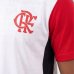 Camiseta Flamengo Riso Básica Masculina - Branco e Vermelho