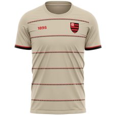 Camiseta Flamengo Troféu Masculina - Bege e Preto