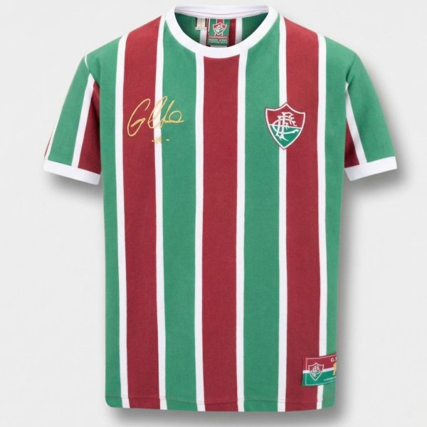 Camiseta Fluminense Retrô German Masculino - Verde e Vermelho
