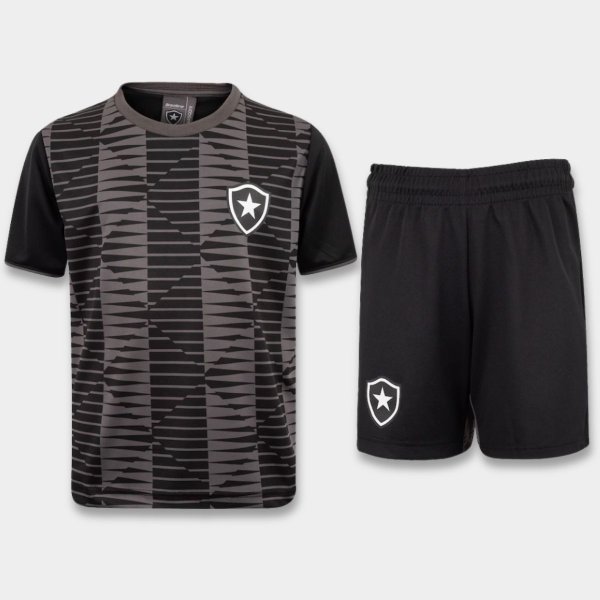 Kit Mini Craque Botafogo Infantil - Preto e Cinza