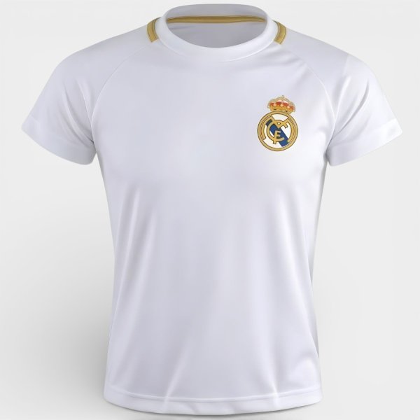 Camiseta Infantil Real Madrid Merengue Menino - Branco