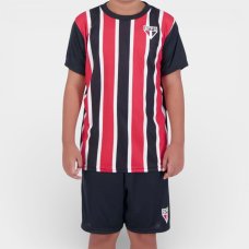 Camisa Infantil São Paulo Exultante Menino - Preto e Vermelho