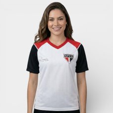 Camisa São Paulo Intensidade Feminina - Branco e Preto