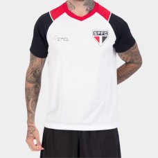 Camisa São Paulo Intensidade Masculina - Branco e Preto
