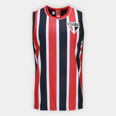 Regata São Paulo Braziline Masculina - Preto e Vermelho