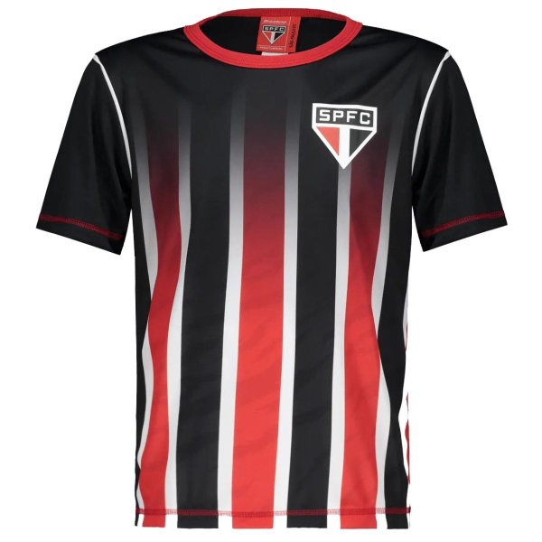 Camisa São Paulo Ser Braziline Masculina - Preto e Vermelho