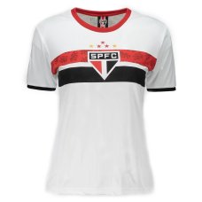 Camiseta São Paulo Stencil Feminina - Branco