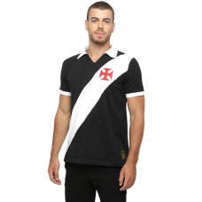 Camisa Polo Vasco Paris Masculino - Preto e Branco