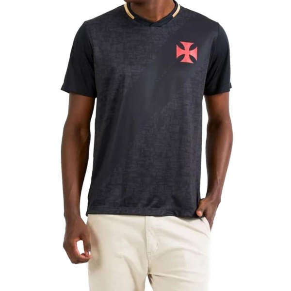 Camisa Vasco Da Gama Valor Masculina - Preto