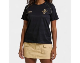 Camiseta Vasco da Gama Mosaico Raglan Feminina - Preto