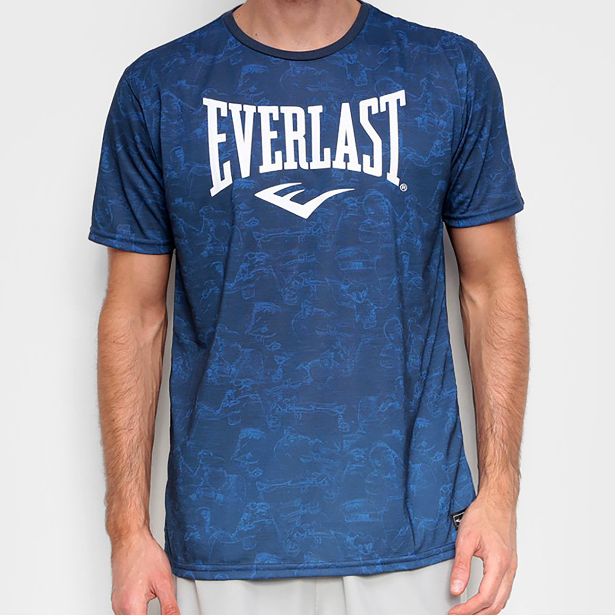 Camiseta Everlast Masculina Azul/Preto