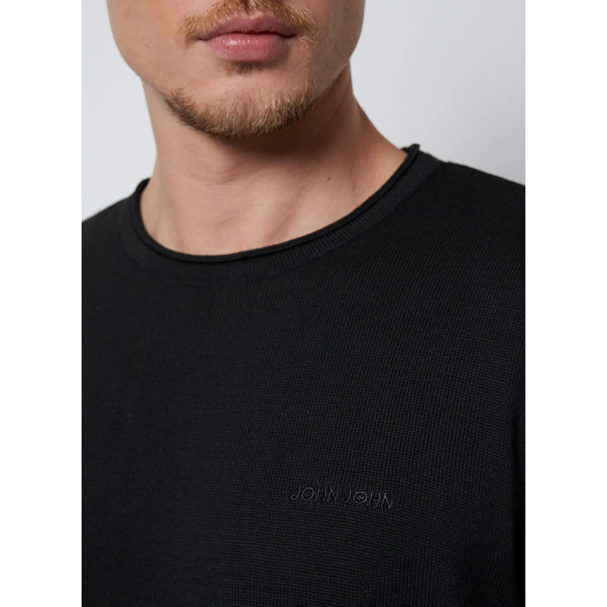 Camiseta John John Logo Masculina Preta - Preto