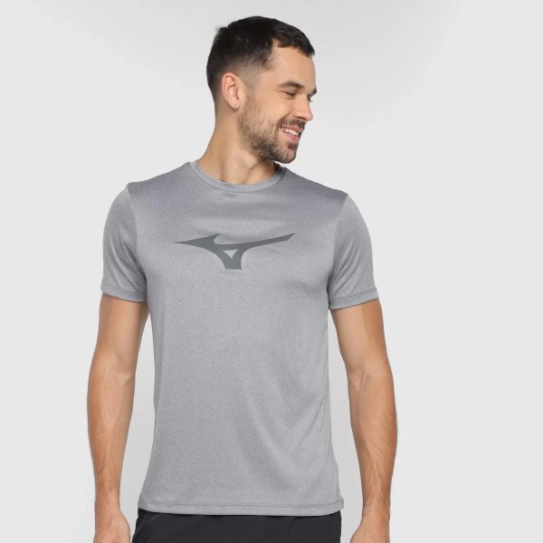 Camiseta Mizuno Run Spark Masculina - Cinza