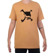 Camiseta Oakley Heritage Skull Tee Masculina - Bege e Preto