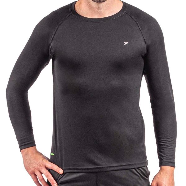 Camisa Poker Fator de Proteção UV 50+ Masculina - Preto