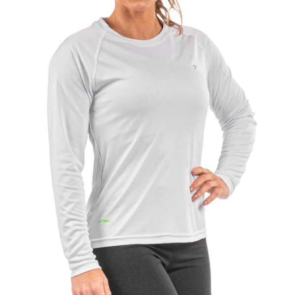 Camisa Poker Fator de Proteção UV 50+ Feminina - Branco