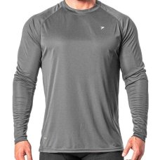 Camisa Poker Fator de Proteção UV 50+ Masculina - Chumbo