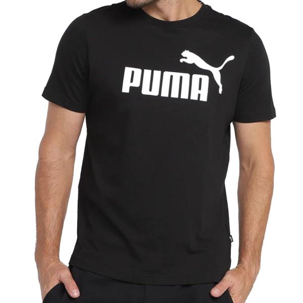Camiseta Puma Essentials Logo Masculina - Preto