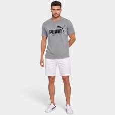 Camiseta Puma Essential Logo Tee Masculina - Cinza Camiseta Puma Essential Logo Tee Masculina - Cinza