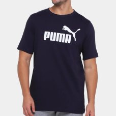 Camiseta Puma Logo Tee Masculina - Marinho Camiseta Puma Logo Tee Masculina - Marinho