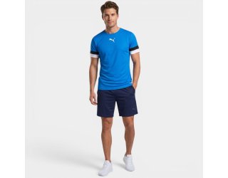 Camiseta Puma Team Rise Jersey Masculina - Azul e Preto