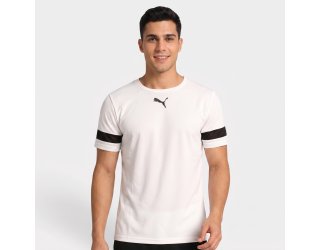 Camiseta Puma Team Rise Jersey Masculina - Branco e Preto