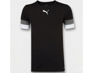 Camiseta Puma Team Rise Jersey Masculina - Preto e Branco