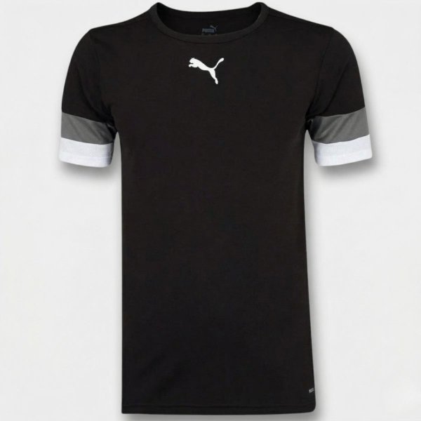 Camiseta Puma Team Rise Jersey Masculina - Preto e Branco