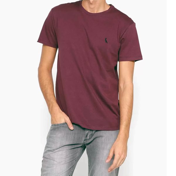 Camiseta Reserva Gola Careca Masculina - Vinho