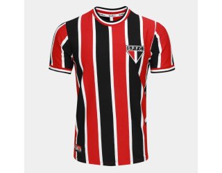 Camiseta São Paulo RetrôMania 1969 Listrada Masculina - Vermelho e Preto