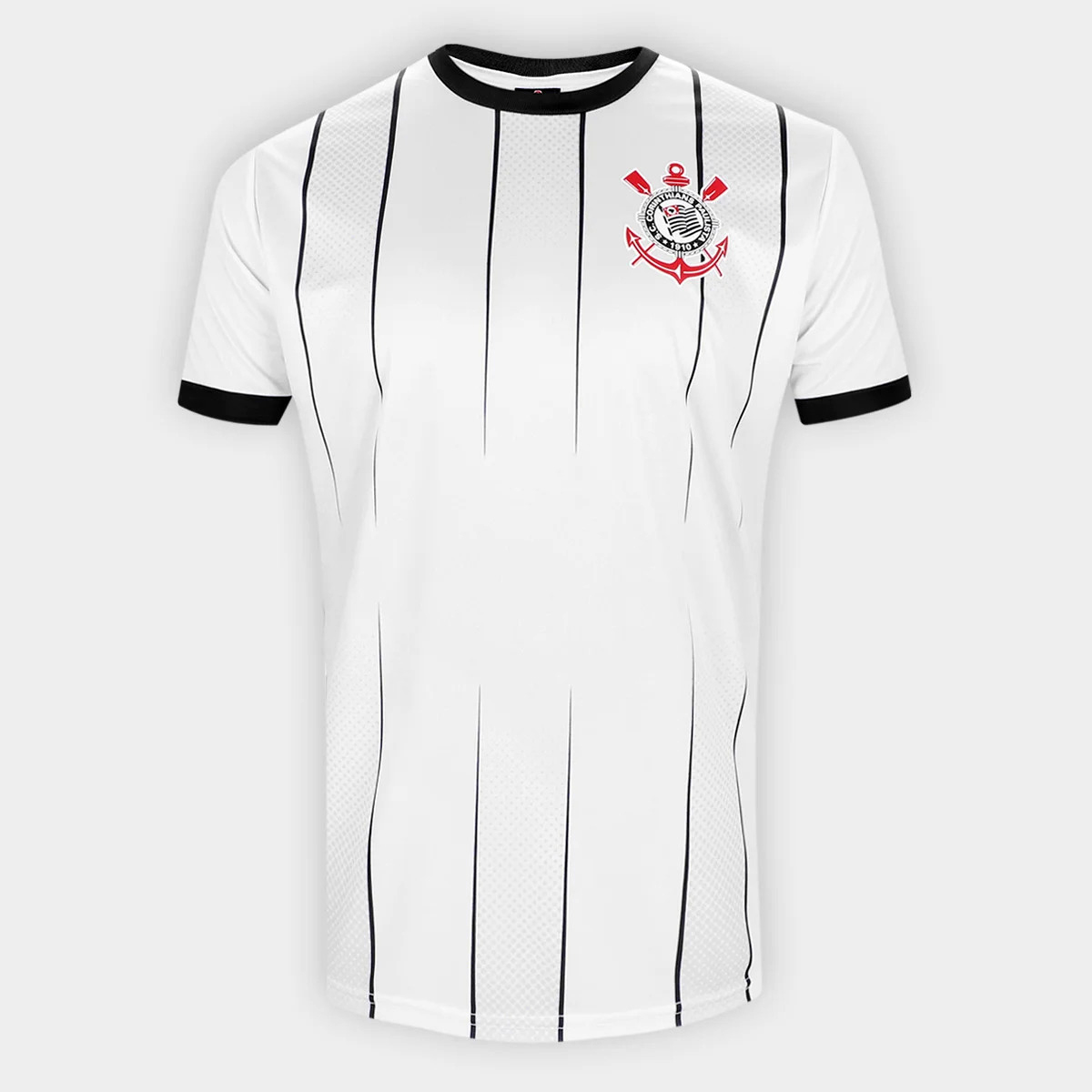 Camiseta Corinthians Layer Masculina Branco e Preto - Compre Agora