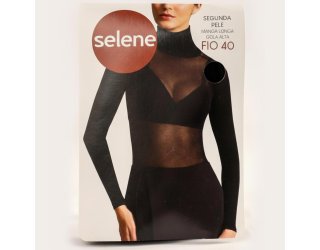 Camiseta Segunda Pele Selene Fio 40 Feminina - Preto