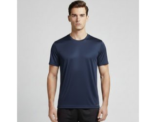 Camiseta Dry Fit The Men Masculina Microfuros Anti Suor Esportiva - Marinho Camiseta Dry Fit The Men Masculina Microfuros Anti Suor Esportiva - Marinho