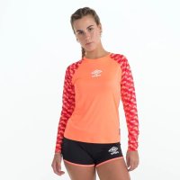 Camisa Ml Feminina Umbro Futevolei Graphic C. - Coral