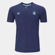 Camisa Polo Grêmio 24/25 Viagem Umbro Masculina - Marinho