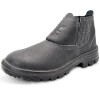 Botina De Segurança Biqueira de PVC Cartom CA17137 Couro - Preto