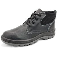 Botina De Segurança Biqueira de PVC Cartom CA15080 Couro - Preto