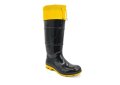 Bota PVC Cano Longo Cartom Com Polaina CA 51055 - Preto e Amarelo
