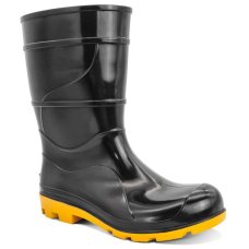 Bota PVC Cano Médio Cartom CA 50829 - Preto e Amarelo