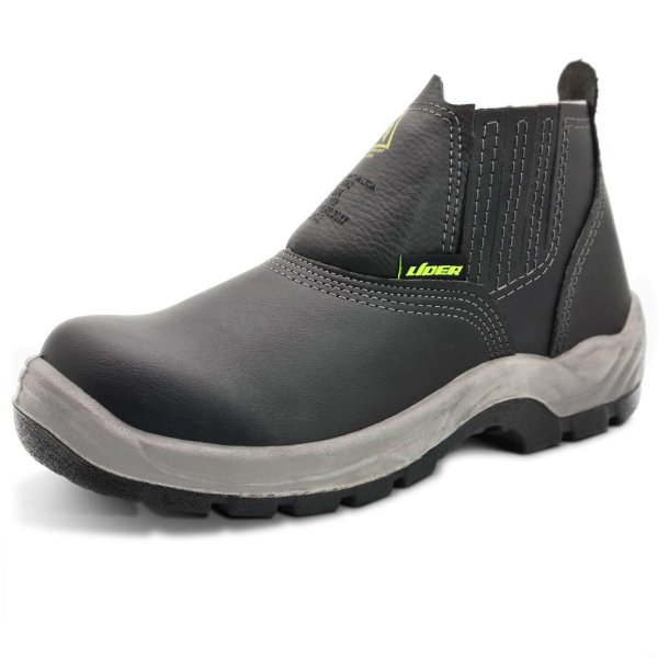 Botina De Segurança Biqueira de Composite Cartom CA38753 Couro - Preto