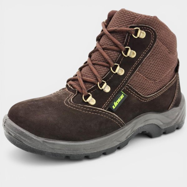 Botina De Segurança Biqueira de PVC Cartom CA40102 Couro Nobuck Casual - Marrom