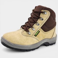 Botina De Segurança Biqueira de PVC Cartom CA40102 Couro Nobuck Casual - Bege