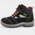 Botina De Segurança Biqueira de PVC Cartom CA15080 Passador Refletivo Couro Nobuck Casual - Preto e Vermelho