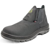 Botina De Segurança Biqueira de PVC Cartom CA38362 Couro - Preto