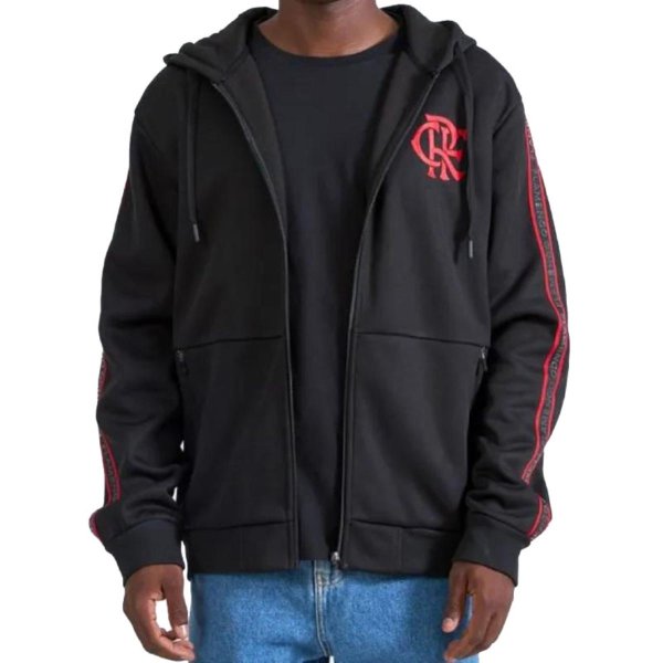 Casaco Flamengo Braziline Cultural Masculina - Preto e Vermelho