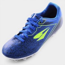 Chuteira Infantil Campo Dray Layt Menino - Azul e Verde